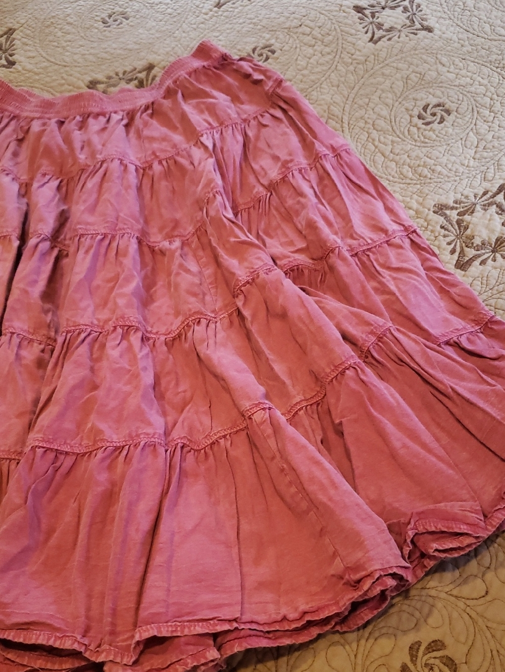 Free People Tiered Midi Skirt S
